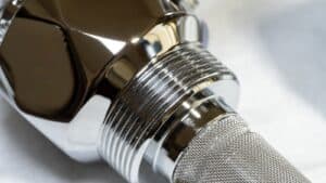 a metal part with chrome plating