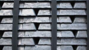 the close up photo of a stack of Zamak ingots