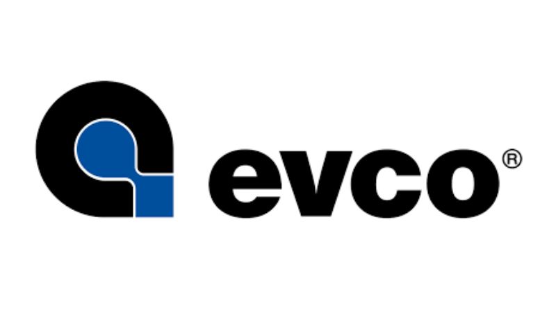 a logo of evco