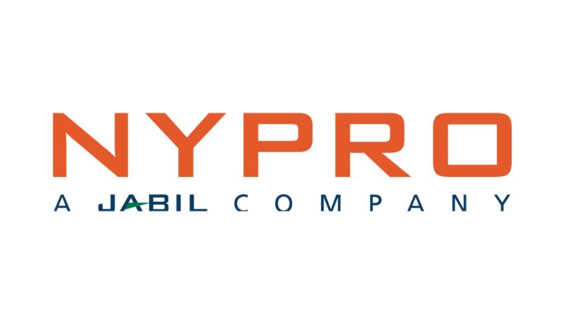 a logo of nypro