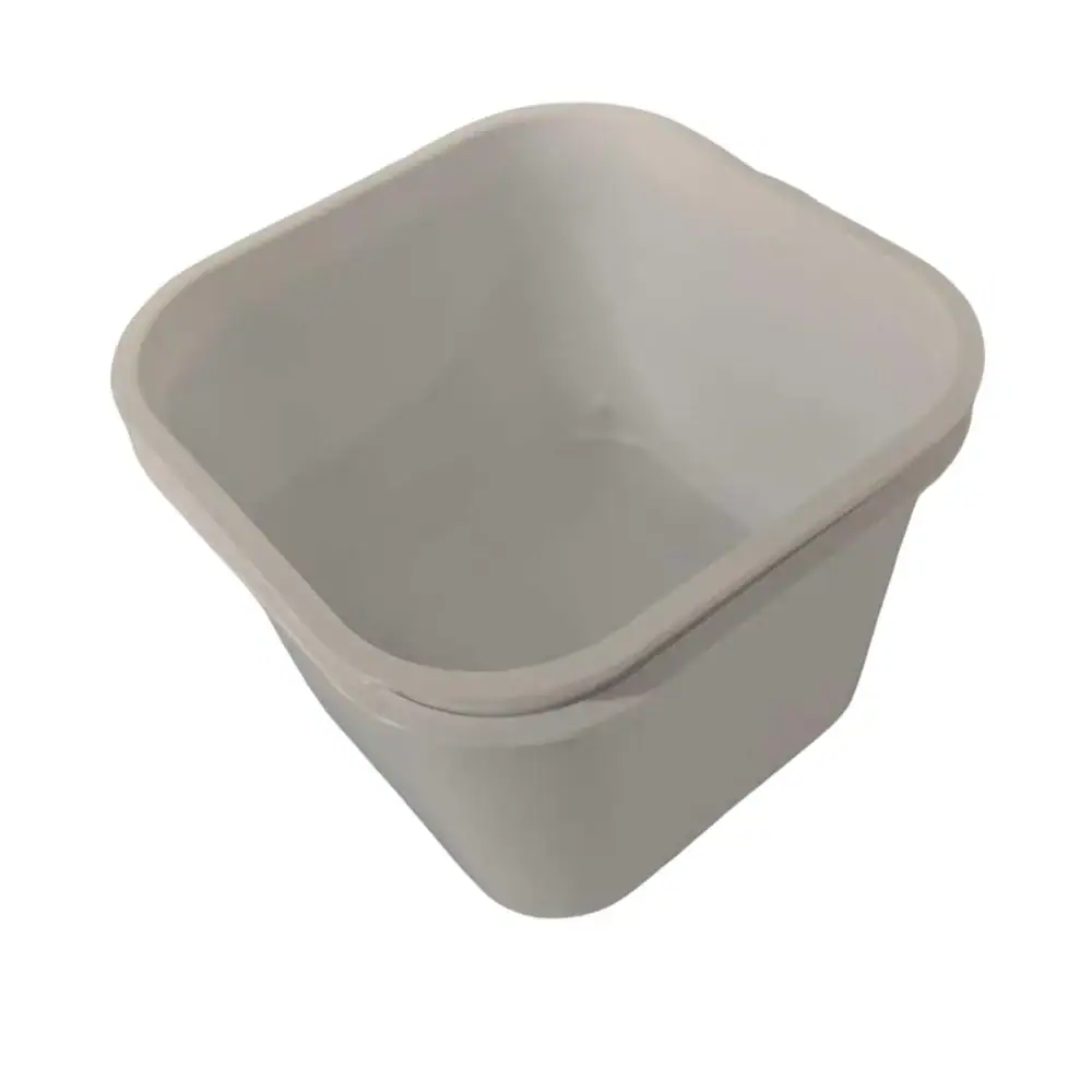 High-quality white plastic trash bin with a sleek, modern design, ideal for kitchens, offices, or bathrooms. Durable and easy to clean, perfect for maintaining a tidy space.