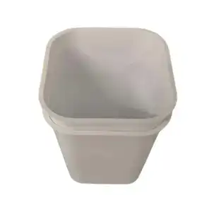High-quality white trash bin with a sleek design, ideal for recycling and waste disposal in homes or offices. Durable plastic construction with a spacious interior for easy waste collection.