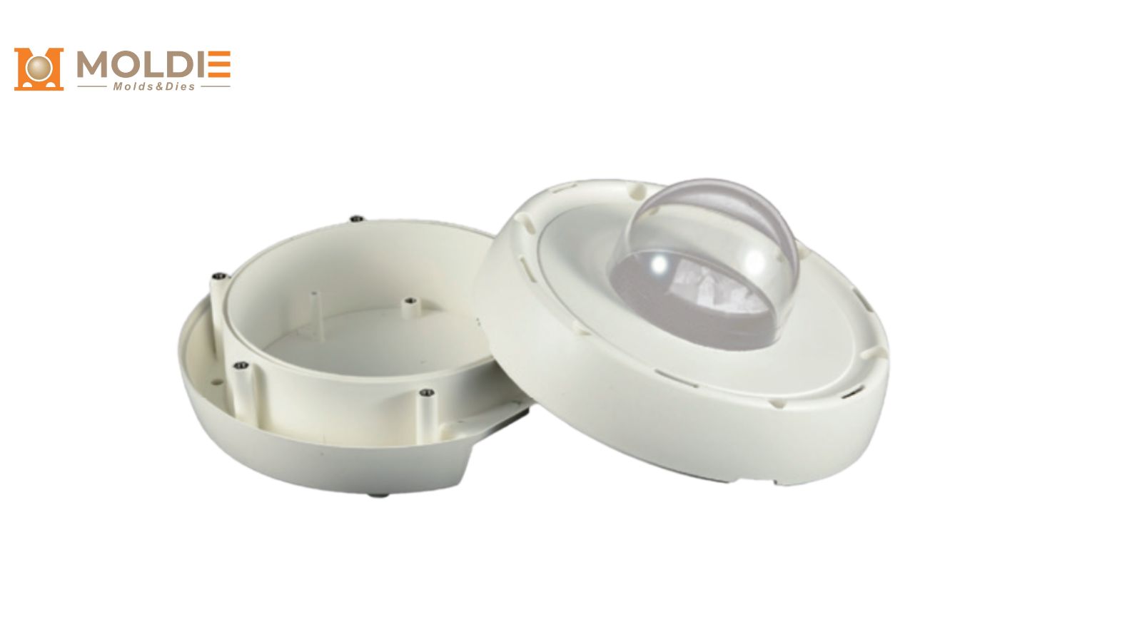 a plastic lighting component made by Moldie 4