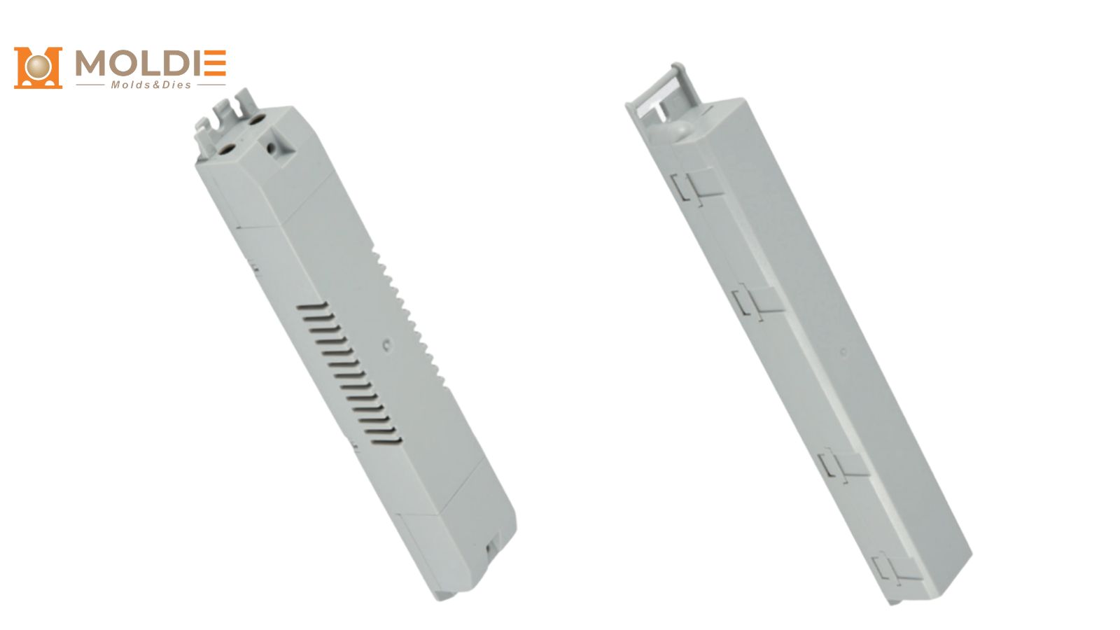 a plastic lighting component made by Moldie 8