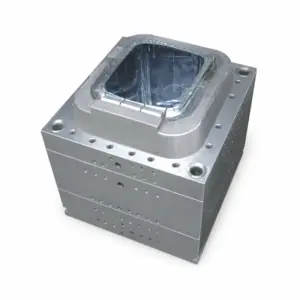 Deep Rectangular Waste Bin Injection Mould
