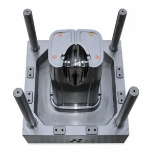 Flip-Lid Waste Bin Injection Mould