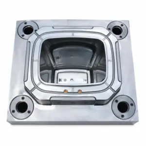 Oval Open-Top Waste Bin Injection Mould