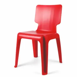 Solid-Back Stackable Plastic Chair Mould