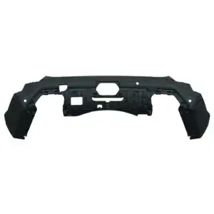 Automotive rear bumper injection mold for car manufacturing, showcasing detailed plastic component for vehicle assembly.