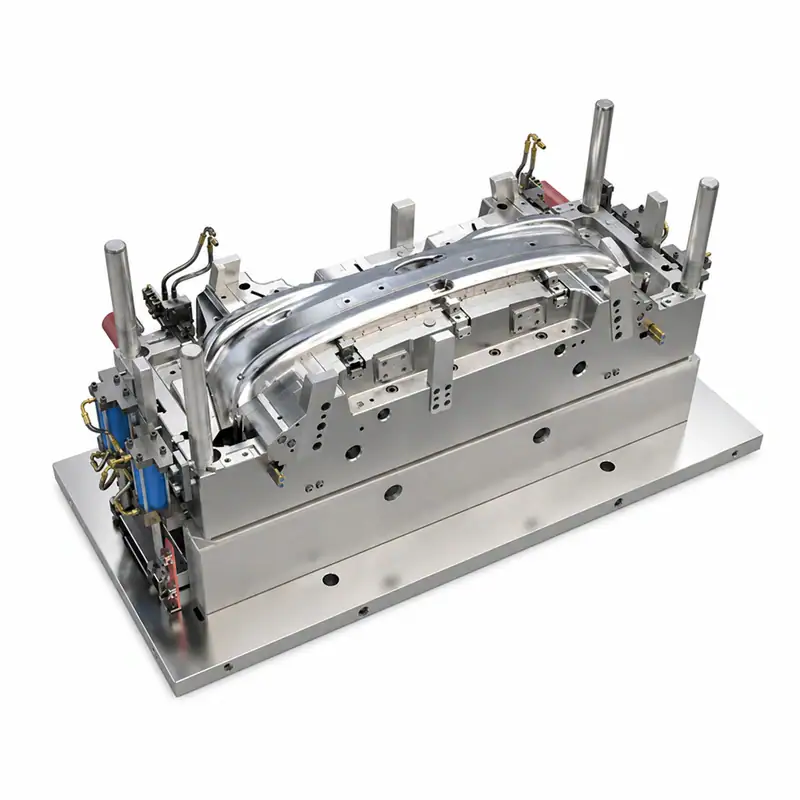 High-precision automotive bumper injection mold machine used for manufacturing front and rear car bumpers.