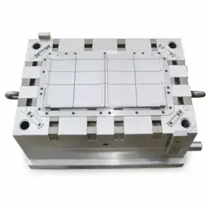 High-precision metal mold used in manufacturing processes, featuring detailed design and sturdy construction for industrial applications.